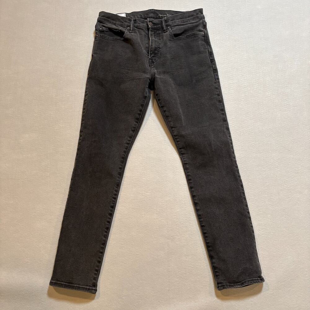 Gap Mens Jeans Black Size 32 Regular True Skinny Denim Cotton Blend